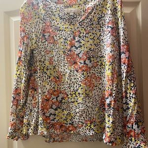 Loft small petite floral blouse